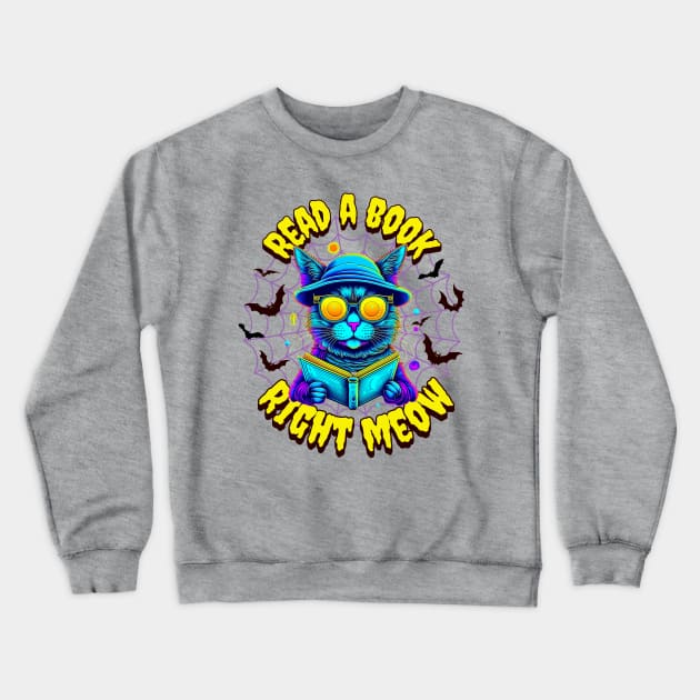 Read a book MEOW Crewneck Sweatshirt by TempoTees